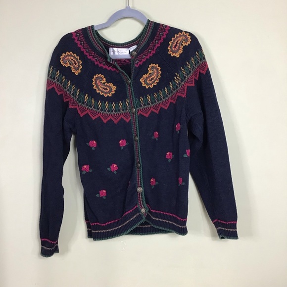 Kim Rogers Women’s Embroidered Sweater size Med. EUC - Picture 2 of 8